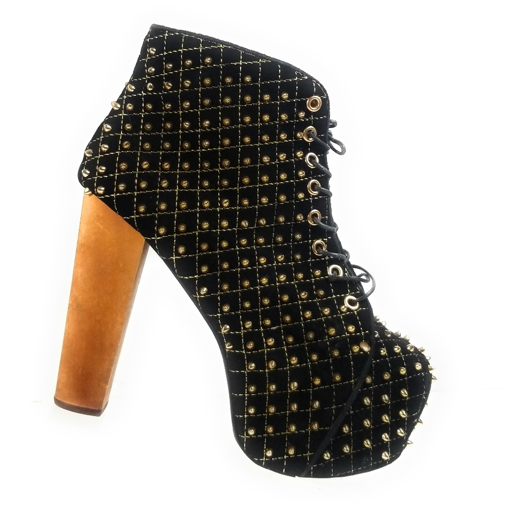 Jeffrey Campbell Women Stud Platform Booties 8.5